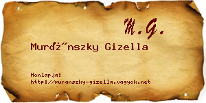 Muránszky Gizella névjegykártya